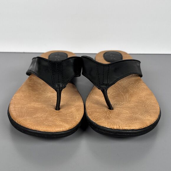 BOC by Born Vegan Leather Black Flip Flops Women’s Size 10 EUC - Picture 4 of 10